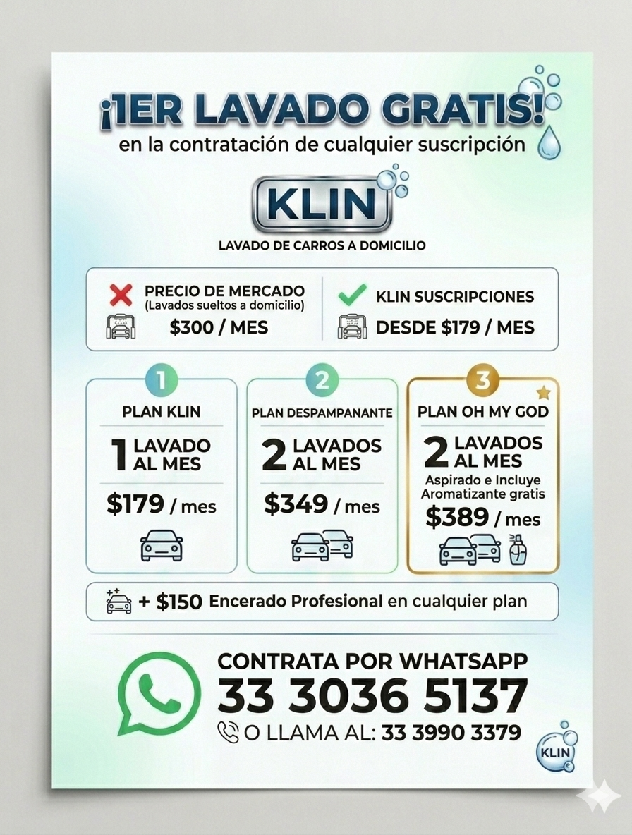 Plan Klin — Suscripción de Lavado a Domicilio